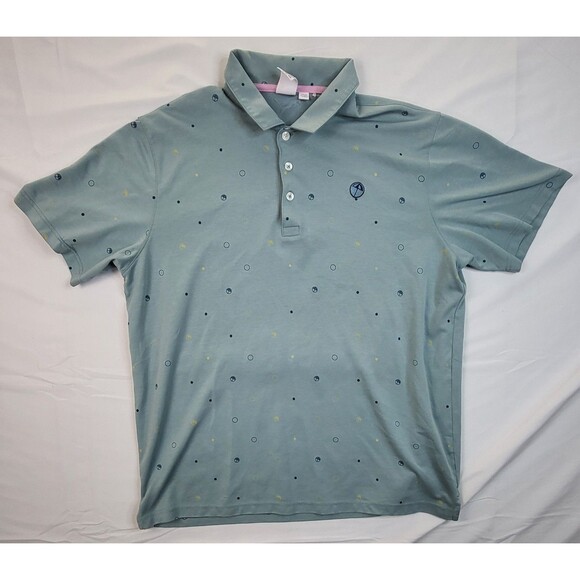 Arnold Palmer X Puma Golf Polo Shirt Mens XL Seafoam Green/Pink Short Sleeve - Picture 1 of 6